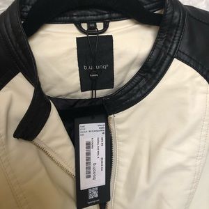 Black and White Leather Women’s Jacket